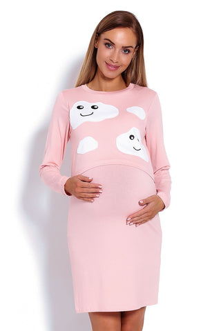 Cutie Cloud Nursing Dress - Pink