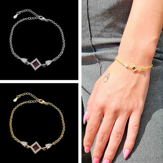 Bracelet With CZ Stones and Nano Bible - Amazona Design