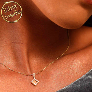 Mini Holy Bible Necklace - Princess Design