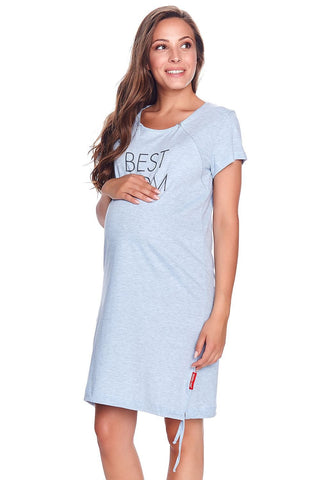 Best Mom Nursing Nightgown - Grey