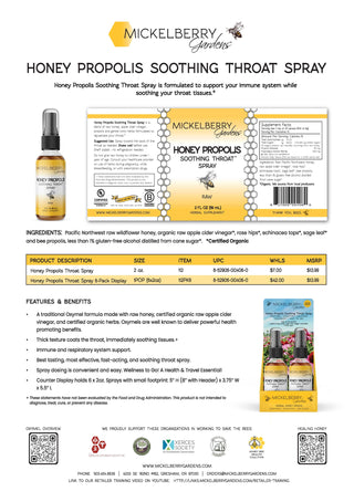Herbal Honey Spray Display (Pack of 6) — on the go wellness