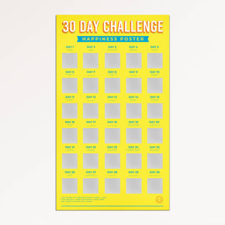 30 Day Happiness Challenge Scratch Poster