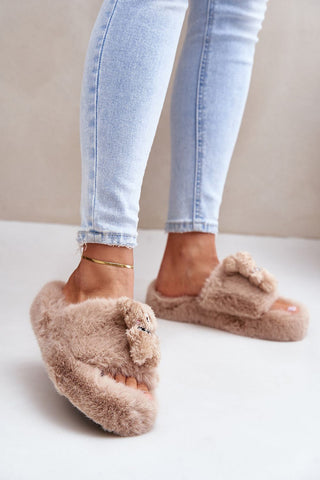 Teddy Slipper - Brown