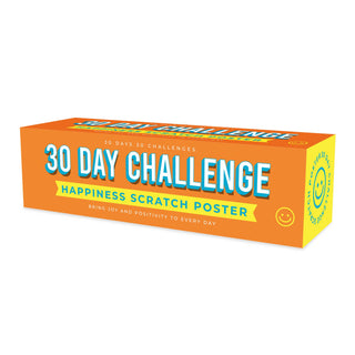 30 Day Happiness Challenge Scratch Poster