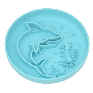 Pet Silicone Slow Feeder - Shark Shaped Dog Bowl