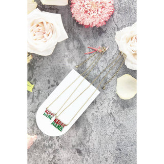 MERRY MINI MERRY MAMA CHRISTMAS ENAMEL NECKLACE SET