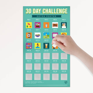 30 Day Detox Challenge Scratch Poster