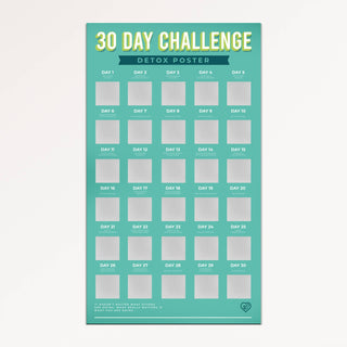 30 Day Detox Challenge Scratch Poster