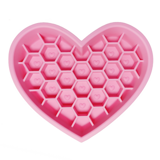 Pet Silicone Slow Feeder -Heart Shaped Dog Bowl