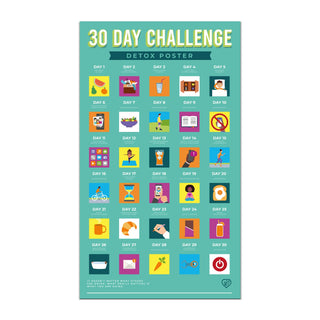 30 Day Detox Challenge Scratch Poster