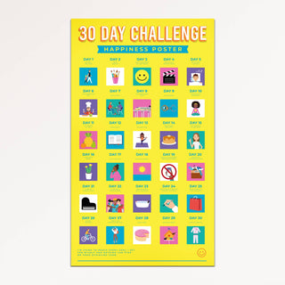 30 Day Happiness Challenge Scratch Poster