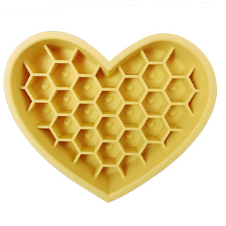 Pet Silicone Slow Feeder -Heart Shaped Dog Bowl