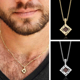 Nano Bible Jewelry - Rhombus Necklace With Engraved Bible - Lightening Design