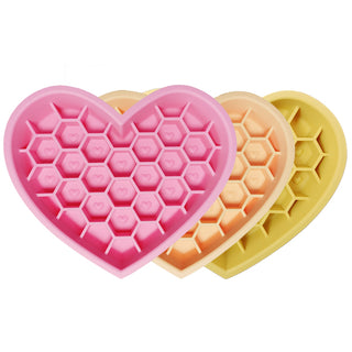 Pet Silicone Slow Feeder -Heart Shaped Dog Bowl