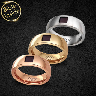 Religious Ring - Modern Design With Nano Bible - America Design