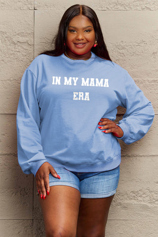 Simply Love Full Size IN MY MAMA EAR Graphic Sweatshirt