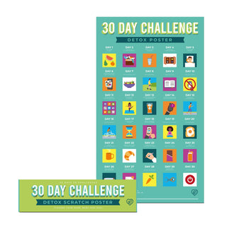 30 Day Detox Challenge Scratch Poster