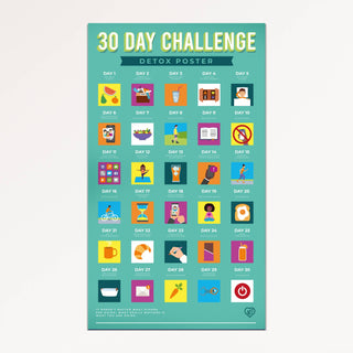 30 Day Detox Challenge Scratch Poster