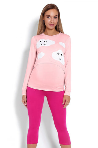 Cutie Cloud Nursing Sweater - Pink