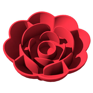 Pet Silicone Slow Feeder -rose Shaped Dog Bowl