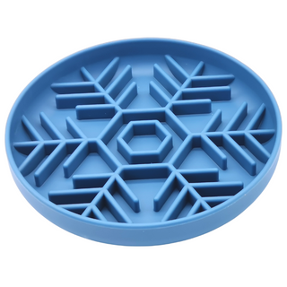 Pet Silicone Slow Feeder -Snowflake Shaped Dog Bowl