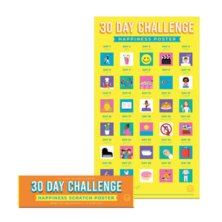 30 Day Happiness Challenge Scratch Poster