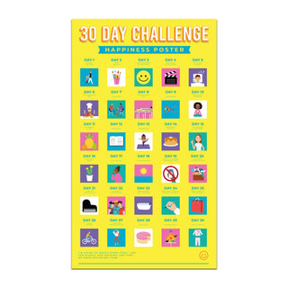 30 Day Happiness Challenge Scratch Poster