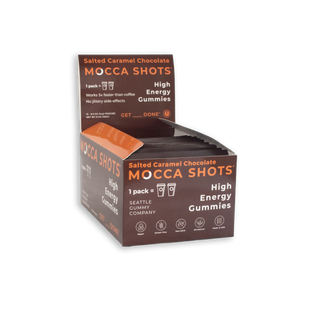 Mocca Shots Energy Gummies with Caffeine | 12-Pack - Salted Caramel Chocolate