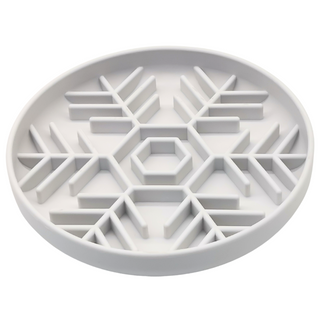 Pet Silicone Slow Feeder -Snowflake Shaped Dog Bowl