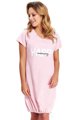 Happy Mommy Nursing Nightgown - Pink