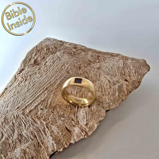 Religious Ring - Modern Design With Nano Bible - America Design