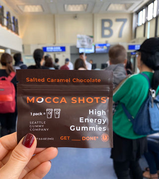 Mocca Shots Energy Gummies with Caffeine | 12-Pack - Salted Caramel Chocolate