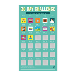 30 Day Detox Challenge Scratch Poster