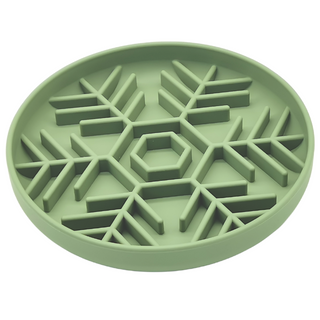 Pet Silicone Slow Feeder -Snowflake Shaped Dog Bowl